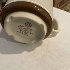 Vintage Arita Genesis Japan Beige 5245 Brown Coffee Mugs Tea Cup